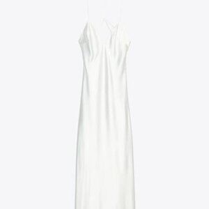 White satin Zara dress